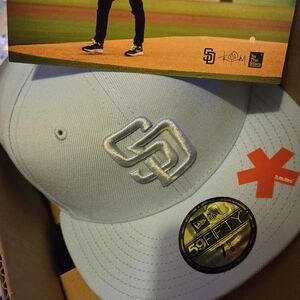 New Era San Diego Padres Light Blue 59FIFTY Fitted Cap - Men